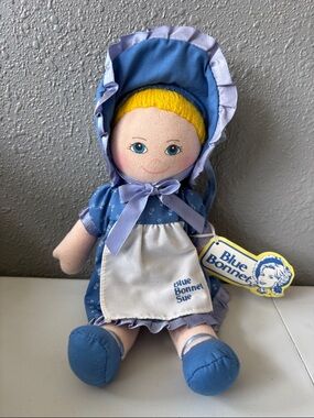 Vintage Blue Bonnet Sue Plush Doll